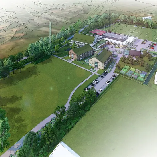 Bovenaanzicht locatie De Stelp Ameland Artist Impression 19 Het Atelier