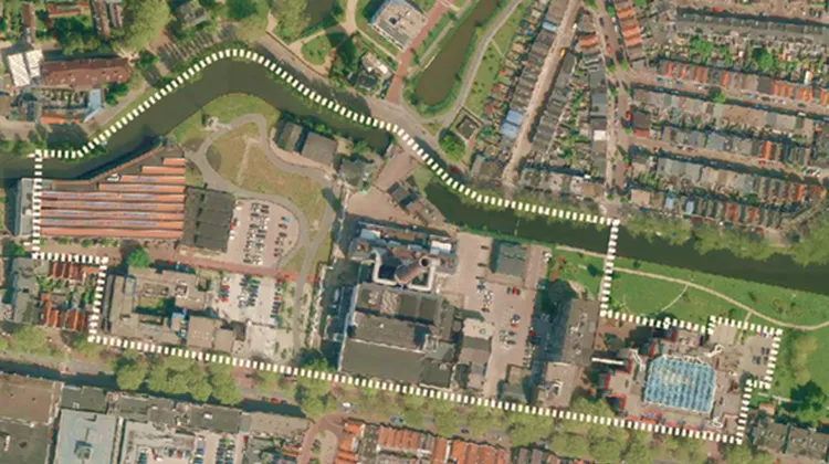 Bovenaanzicht gebied Energiepark Leiden 558x313px