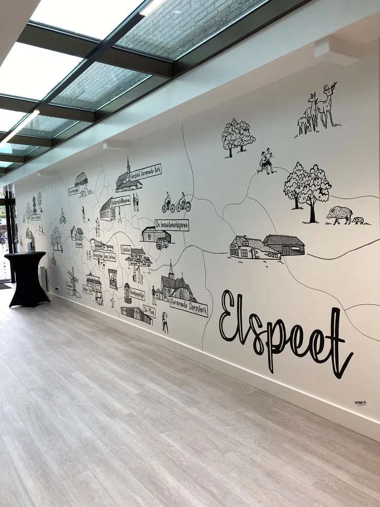 Wandtekening Boaz Jachinschool Elspeet