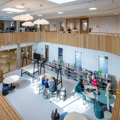 Interieur van bovenaf IKC Remigius Duiven foto KOW